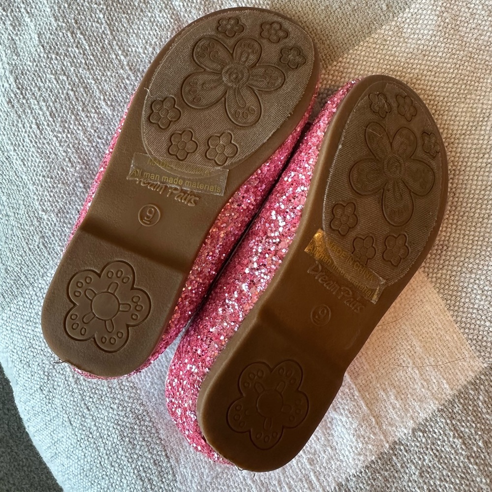 DREAM PAIRS Girl's Toddler size 9 Mary Jane Glitter Ballerina Flat - Picture 3 of 4